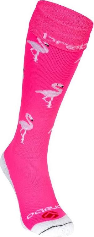 Bekijk leuke cadeautip : Brabo Socks Flamingo Neon Pink Sportsokken